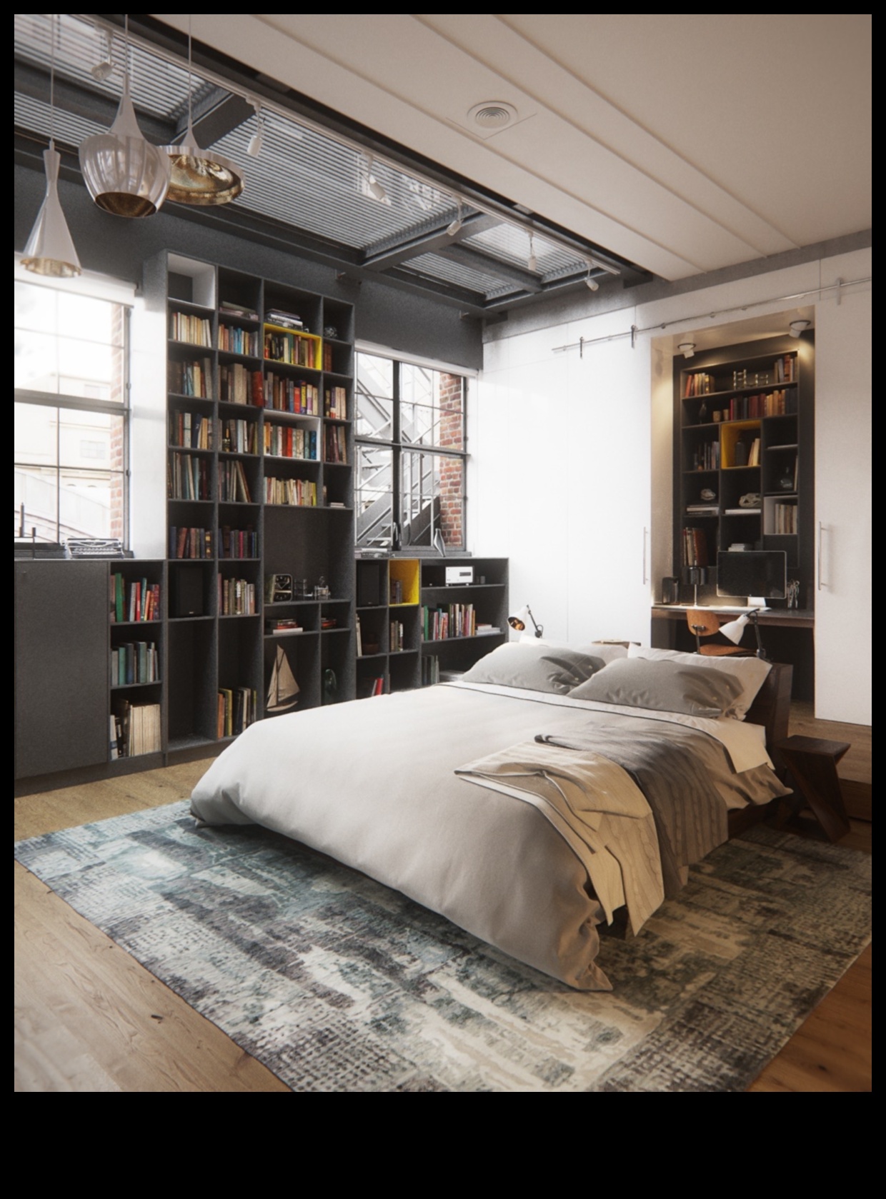 השראה תעשייתית לעיצוב חדרי שינה